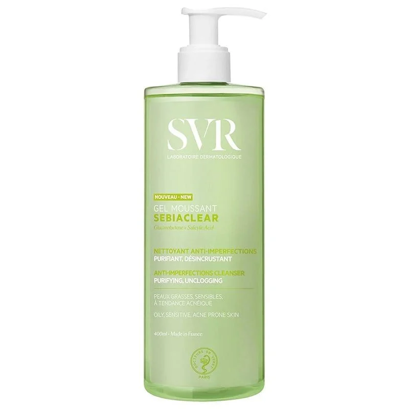 Gel Rửa Mặt SVR Sebiaclear Gel Moussant Làm Sạch Da Dầu Mụn (400ml)