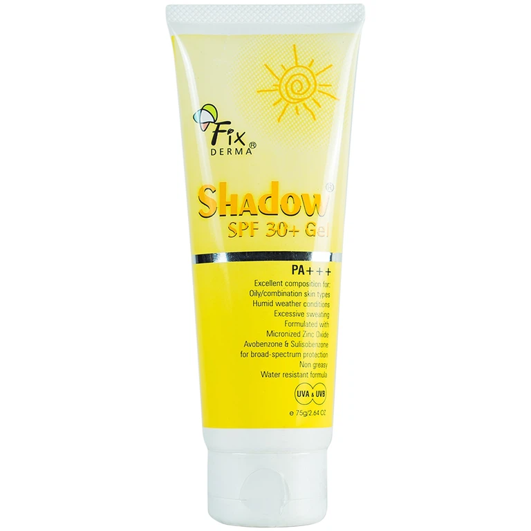 Kem Chống Nắng Fixderma Shadow SPF 30+ Dạng Gel (75g)