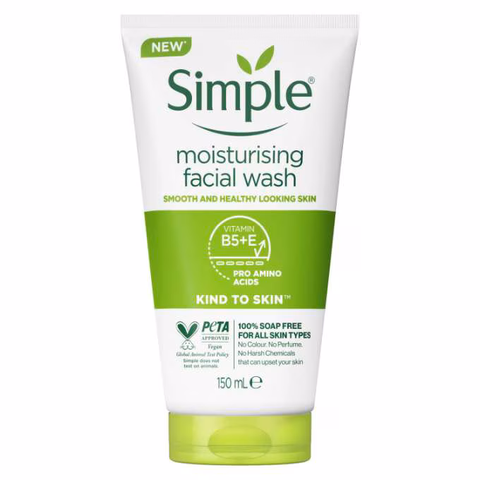 Sữa Rửa Mặt Simple Moisturising Facial Wash 150ml - Dưỡng Ẩm Cho Da Mặt